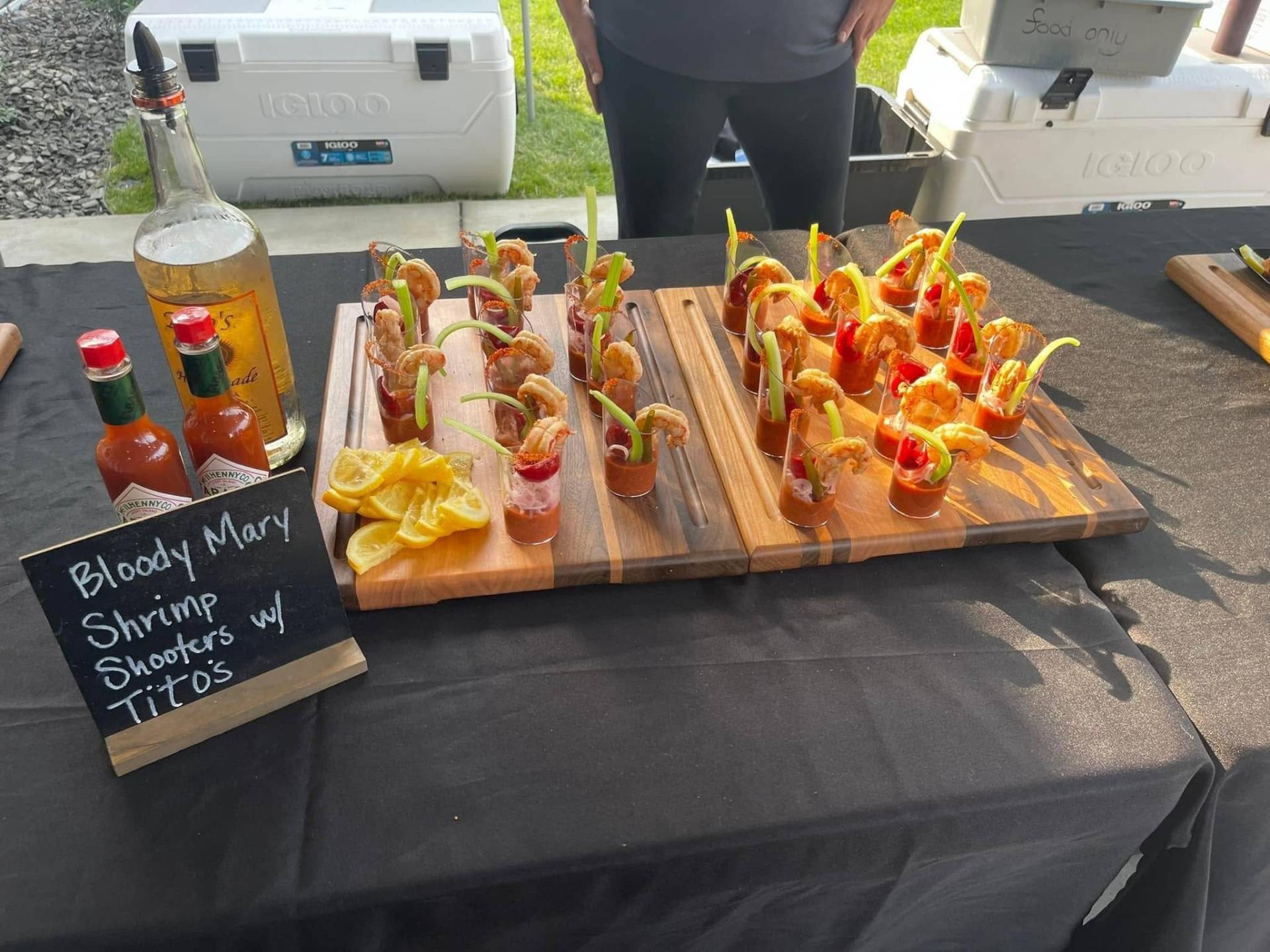 Local chef serving guests from a buffet inside a Wenatchee Valley tour home