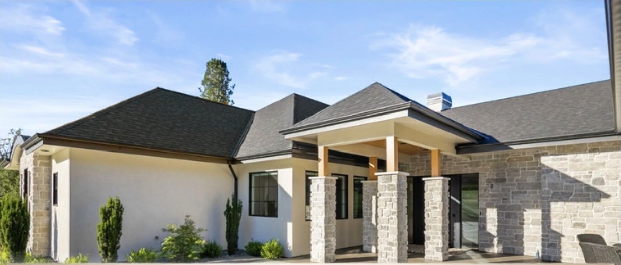 Finished stone-and-stucco home featured on the Wenatchee Home Tour